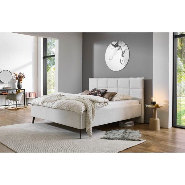 Bež tapecirani bračni krevet bez podnice 160x200 cm Paulo – Meise Möbel-image-1