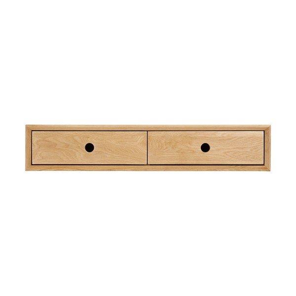 Polica od punog hrasta u svijetloj prirodnoj boji 80 cm Luzern – House Nordic-image-4