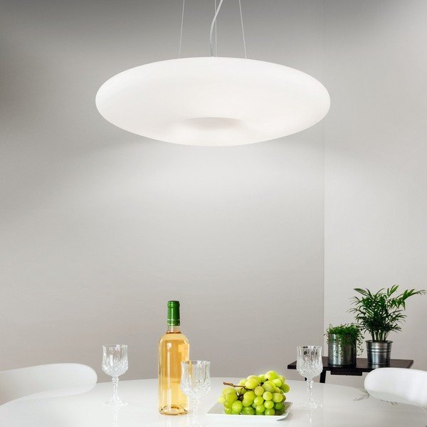 Viseća lampa od bijelog čelika-image-2
