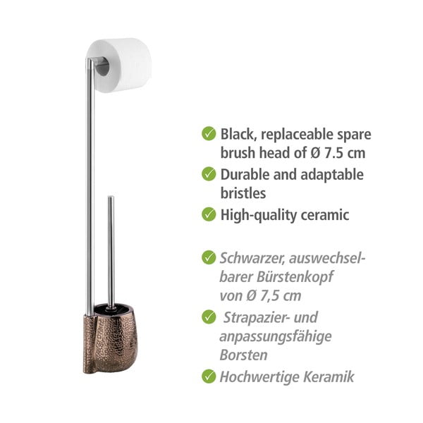 Smeđi keramički držač za WC papir sa četkom Marrakesh – Wenko-image-4