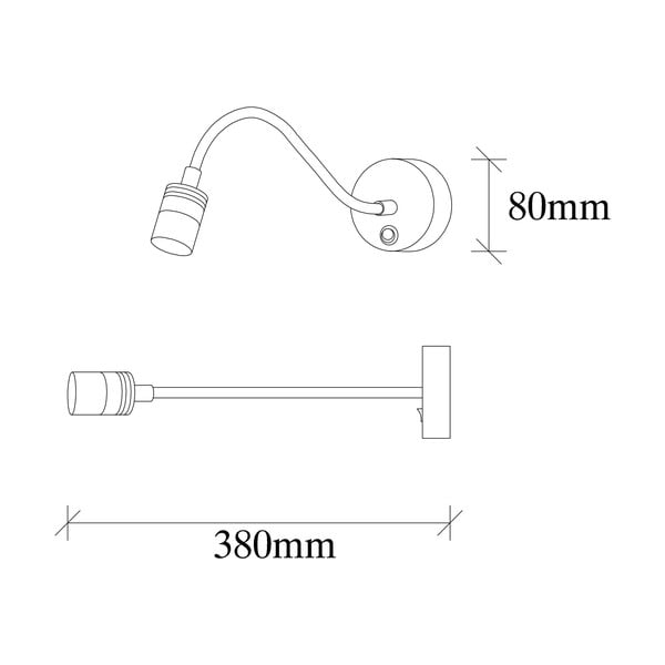 Crna LED zidna lampa Reading – Opviq lights-image-4