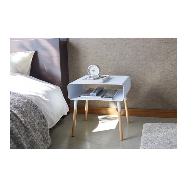 Bijeli pomoćni stolić YAMAZAKI Plain, visina 35 cm-image-4