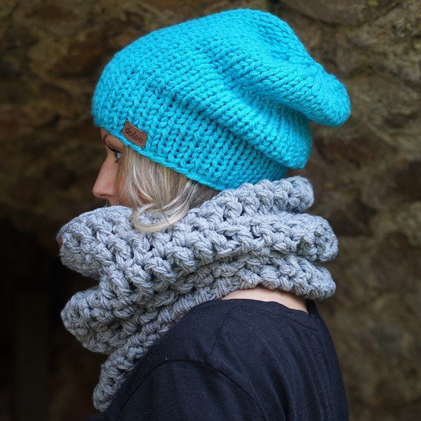 Ručno rađena kapa DOKE Blue Beanie-image-3
