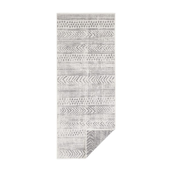 Sivo-krem vanjski tepih NORTHRUGS Biri, 80 x 350 cm