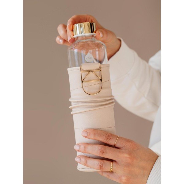 Bež boca od borosilikatnog stakla s navlakom od umjetne kože Equa Mismatch, 750 ml-image-4