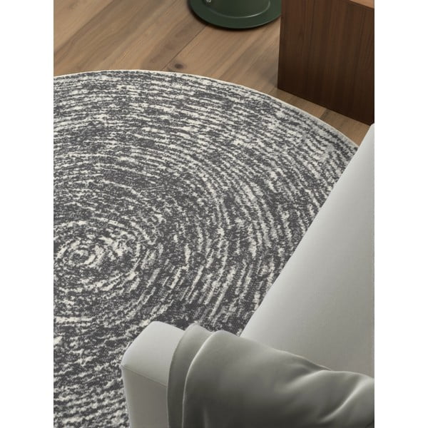 Sivi/krem okrugli tepih ø 160 cm Gloria Cavallo – Hanse Home-image-2