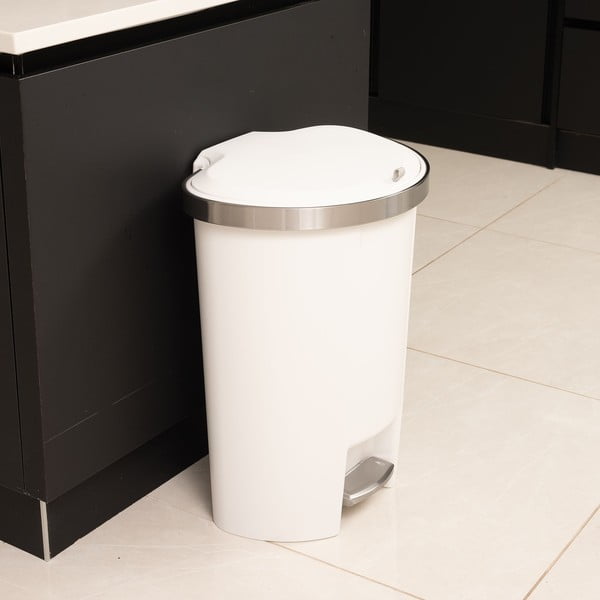 Bijela plastična kanta za smeće s pedalom 50 l – Addis-image-4