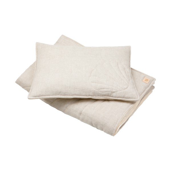 Bež laneni set za krevetić Sand - Moi Mili-image-1