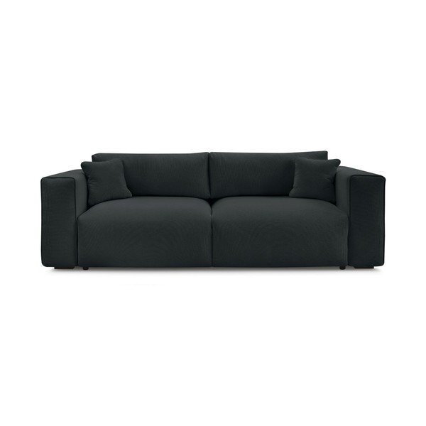 Crna sklopiva/s prostorom za odlaganje sofa 265 cm Ezechiel – Bobochic Paris