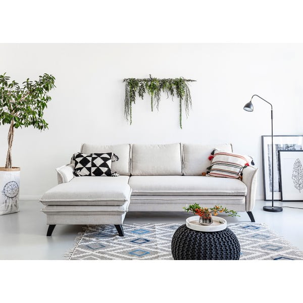 Svijetlobež kutna gatnitura na razvlačenje Miuform Charming Charlie, lijevi kut-image-3