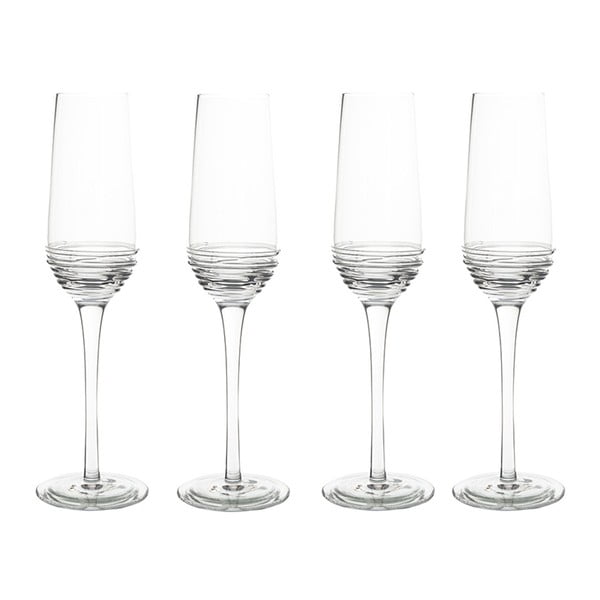 Set od 4 ručno puhane čaše za pjenušac Creative Tops Mikasa Ciara