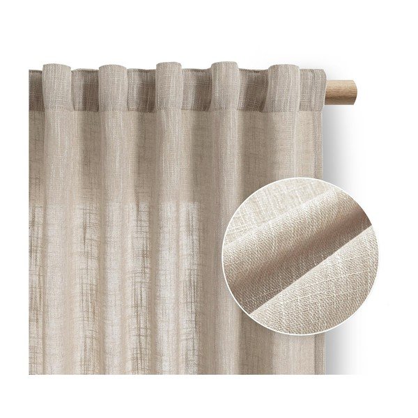 Bež zavjesa 140x270 cm Valeta – Restilo