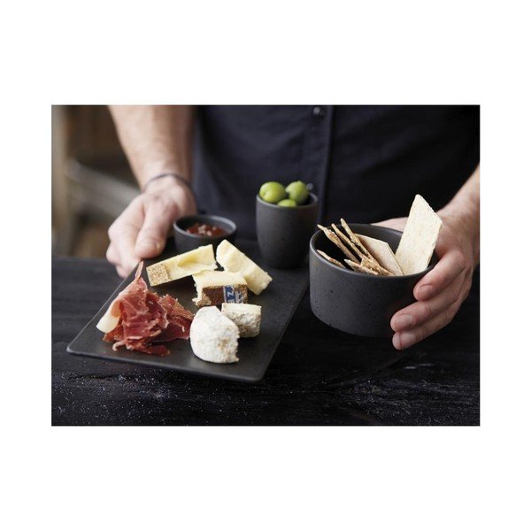 Crni pladanj od kamenine Bitz Mensa, dužina 30 cm-image-1