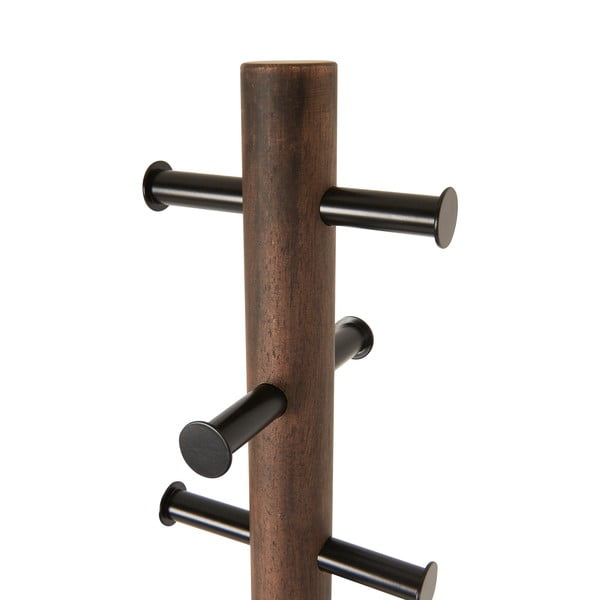Crna drvena vješalica od prirodne gume Pillar - Umbra-image-4