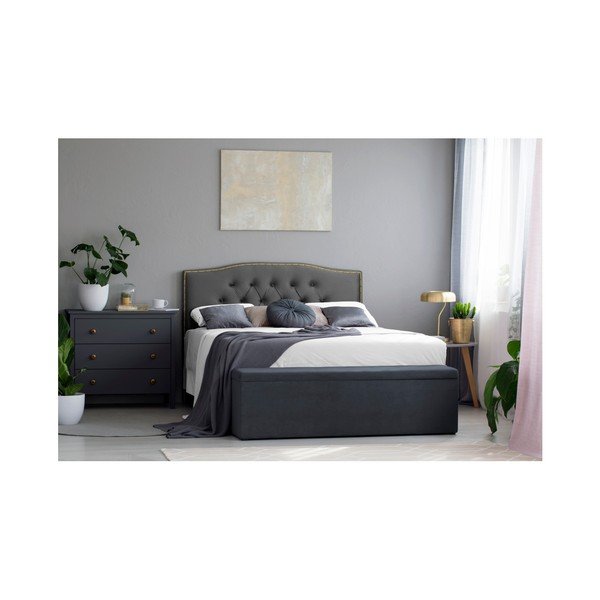 Srebrno sivo uzglavlje Mazzini Sofas Cloves, 140 x 120 cm-image-2