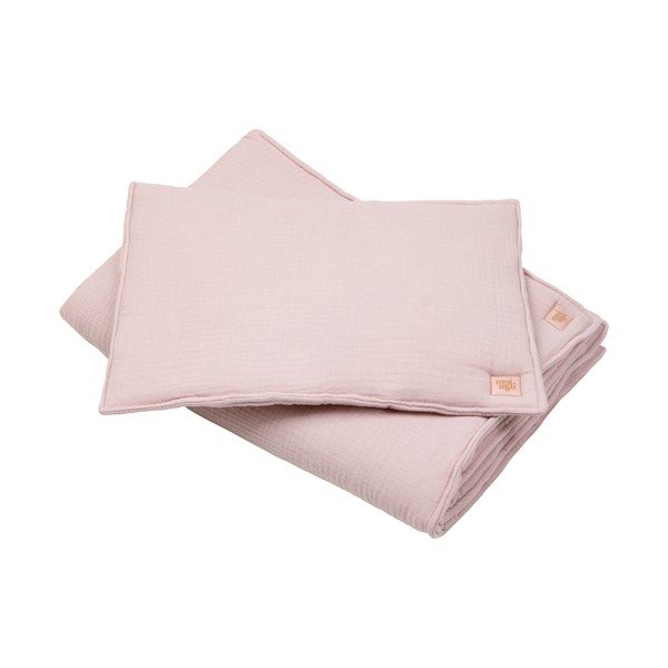 Set za krevetić od ružičastog muslina Baby Pink - Moi Mili-image-1