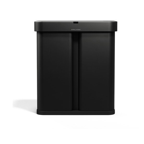 Crna željezna kanta za smeće 34+24 l za odvojeni otpad/beskontaktna Dual Sensor – simplehuman-image-2