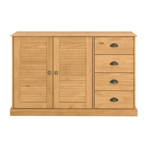 Komoda od masivnog bora u svijetloj prirodnoj boji 125x80x38 cm Edith – Støraa