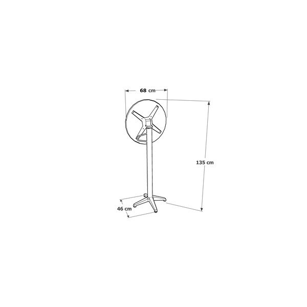 Okrugli vrtni stol aluminijski ø 68 cm Spring – Ezeis-image-3