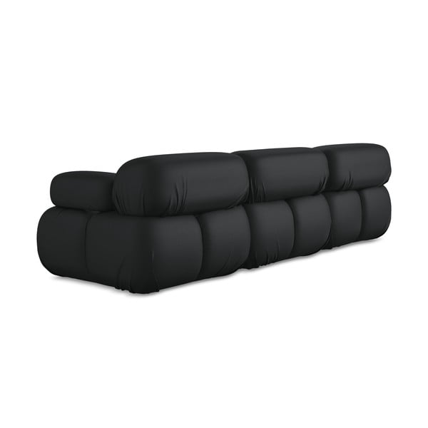 Crna sofa od imitacije kože 285 cm Lokua – Makamii-image-4