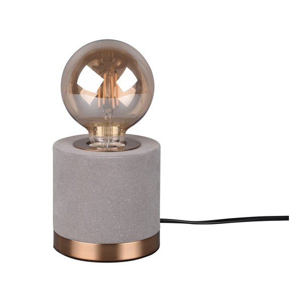 Siva baršunasta stolna lampa (visina 11 cm) Judy – Reality