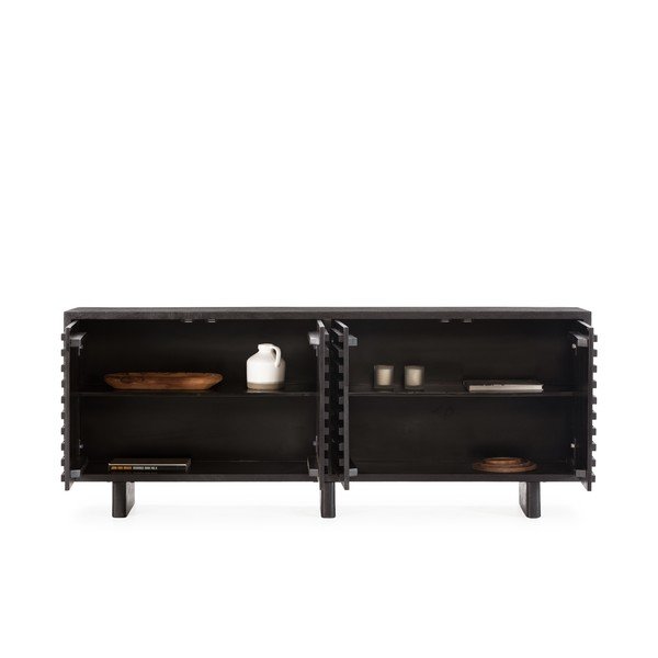 Crna komoda od masivnog manga 200x80x40 cm Inaya – MOME-image-4