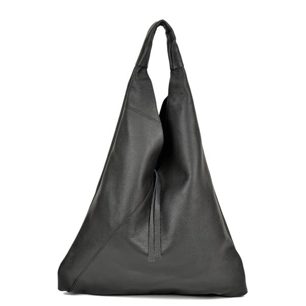 Crna kožna torbica Anna Luchini Alice