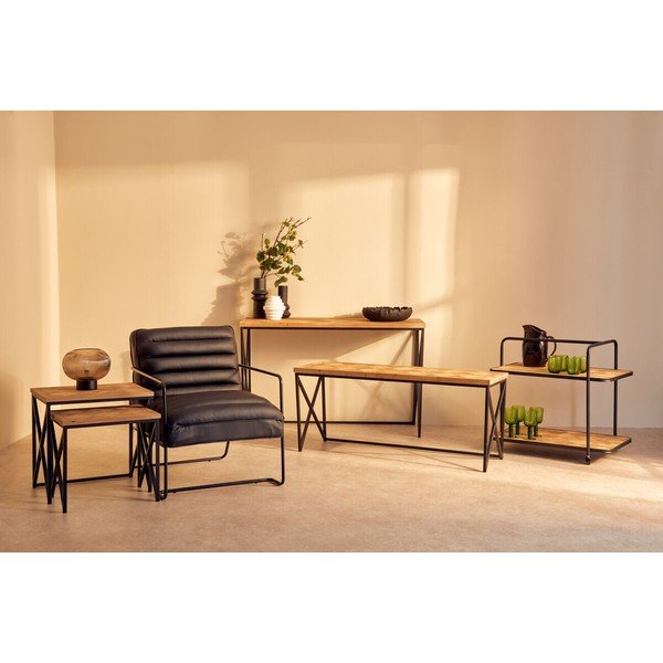 Pomoćni stol od masivne jele u prirodnoj boji 48x120 cm Kickford – Premier Housewares-image-2