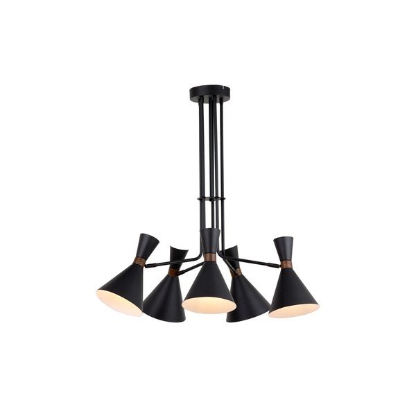 Mat crna viseća svjetiljka s metalnim sjenilom ø 86,5 cm Hoodies – Light & Living