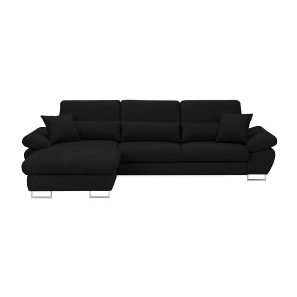 Crni kauč na razvlačenje Windsor &amp; Co Sofas Pi, lijevi kut