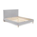 Sivi bračni krevet Bobochic Paris Sary Light, 180 x 200 cm