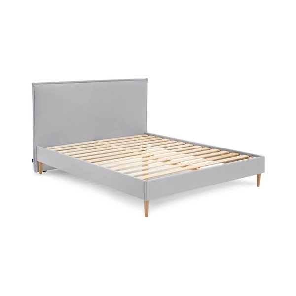 Sivi bračni krevet Bobochic Paris Sary Light, 160 x 200 cm