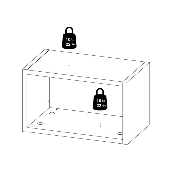 Polica s više razina u dekoru hrasta u prirodnoj boji 44 cm Roomers – Tvilum-image-3