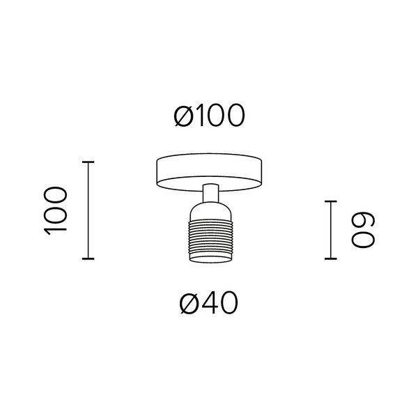 Crna Stropna lampa sa zlatnim grlom Bulb Attact Uno-image-4