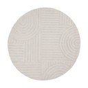 Ručno rađen vunen okrugao tepih boje slonovače ø 160 cm Zen Garden – Flair Rugs
