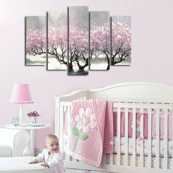 5-dijelna slika na platnu Cherry Blossom-image-1