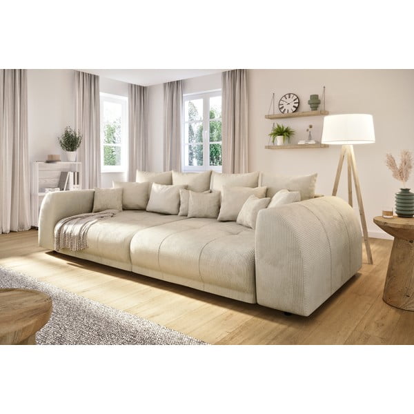 Krem sofa od samta 310 cm Vanessa – Ropez-image-3