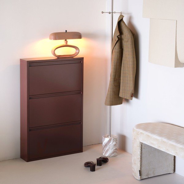 Bordo metalni preklopni ormarić za cipele 66x103x16 cm Sabine – WOOOD-image-1