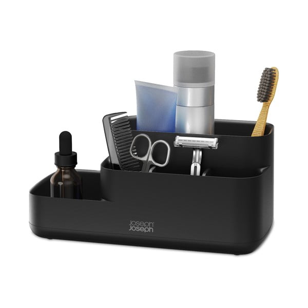 Crni plastičan kupaonski organizator EasyStore – Joseph Joseph