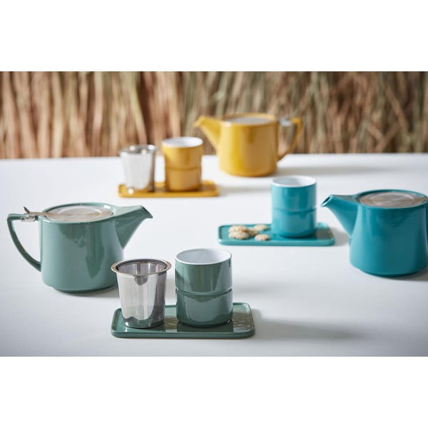 Čajnik od kamenine petrolej boje 800 ml Design - Sema-image-1