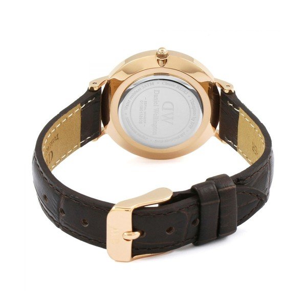 Ženski sat s kožnim remenom i detaljima ružičasto-zlatne boje Daniel Wellington Petite York, ⌀ 32 mm-image-1