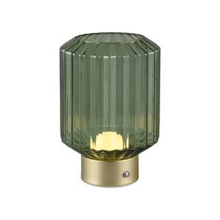 Zelena/u zlatnoj boji LED stolna lampa s mogućnosti zatamnjivanja sa staklenim sjenilom (visina 19,5 cm) Lord – Trio
