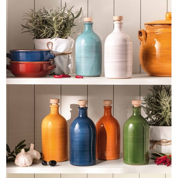 Žuta keramička boca za ulje Brandani Maiolica, 500 ml-image-1