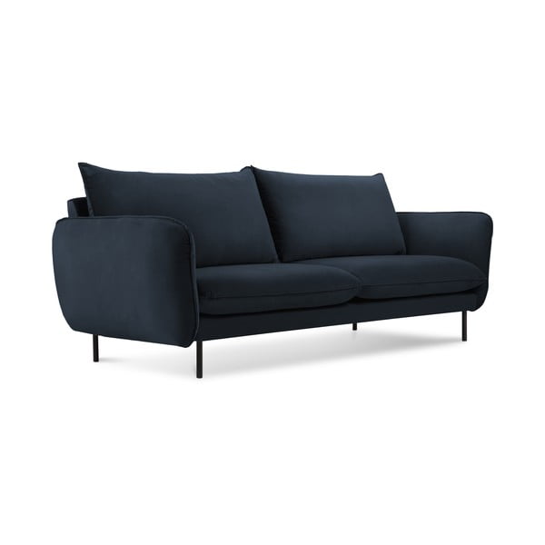 Tamnoplava baršunasta sofa 160 cm Vienna - Cosmopolitan Design