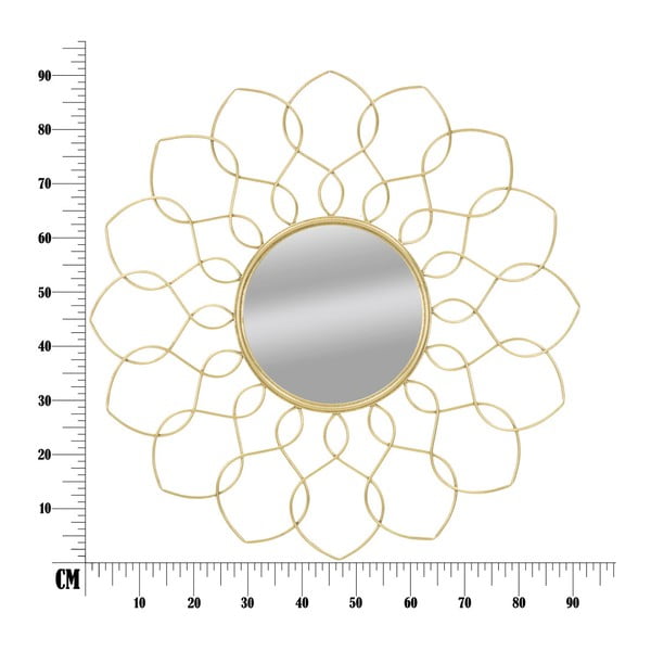 Zidno ogledalo zlatne boje Mauro Ferretti Girg, ⌀ 90 cm-image-2