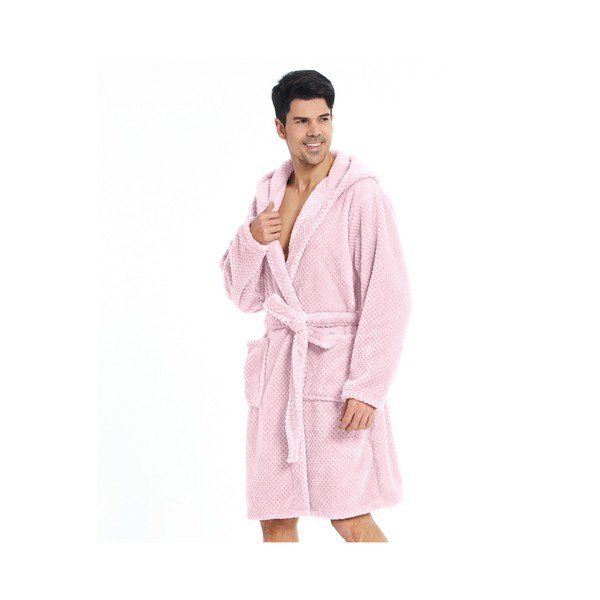 Svijetlo ružičasti unisex kućni ogrtač od DecoKing Sleepyhead mikrovlakana, veličina XS-image-1