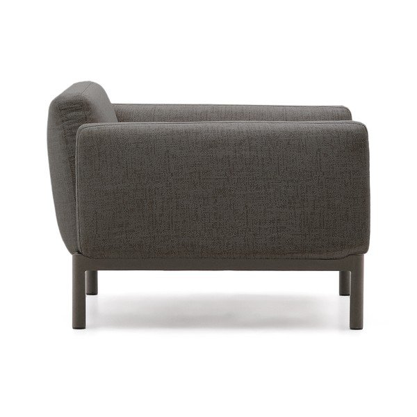 Siva podstavljena vrtna fotelja Sorells – Kave Home-image-3