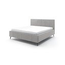 Svijetlo sivi tapecirani bračni krevet s prostorom za odlaganje s podnicom 180x200 cm Lizzano – Meise Möbel