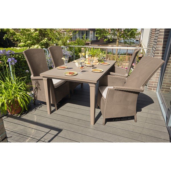 Svjetlo smeđa plastična vrtna fotelja Vermont – Keter-image-3