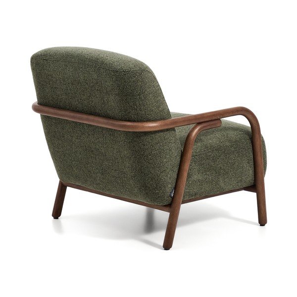 Tamno zelena fotelja od šenila Sylo – Kave Home-image-4